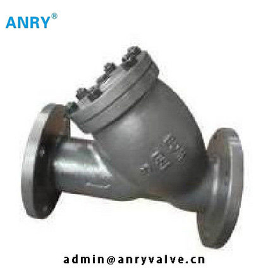 ANSI Flanged Wye Strainer Cast Steel WCB SS304 CF8M Body  API CE ISO Certification