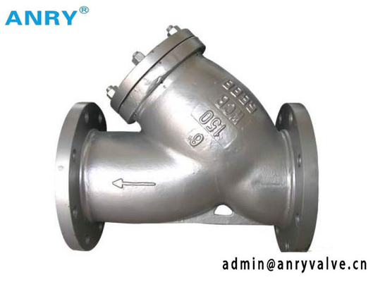 Industry 4 Inch Inline Strainer Bolted Bonnet Cap With Drain Plug WCB CF8 SS316 Body