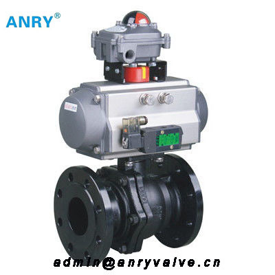 SS304 SS316 Flanged RF Ball Valve 3/4''-12'' Pneumatic Through - Way