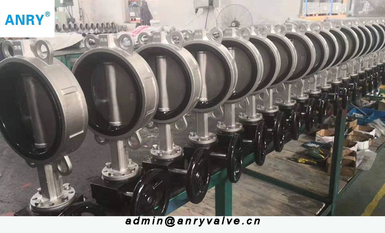 Liquid Wafer Stainless Steel Butterfly Valve EPDM Seats  Casted Iron PN16 SS304 SS316