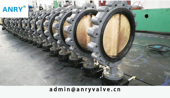 Bronze Disc Butterfly Valve Lug Soft Sealing Lever Operated