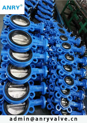 Liquid Wafer Stainless Steel Butterfly Valve EPDM Seats  Casted Iron PN16 SS304 SS316