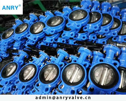 Liquid Wafer Stainless Steel Butterfly Valve EPDM Seats  Casted Iron PN16 SS304 SS316