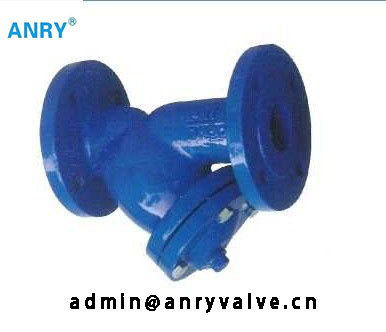 Flanged RF PN16 Y Type Strainer Cast Iron Class 126B Body SS304 Mesh