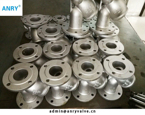 ANSI Flanged Wye Strainer Cast Steel WCB SS304 CF8M Body  API CE ISO Certification