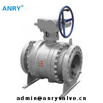 API Ball Valve  CS WCB Body A105+ENP Ball Worm Gear Trunnion Mounted