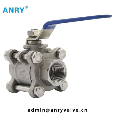 1 Inch 3 Piece Socket Weld NPT BSP CF8 CF8M SS316 Body PTFE RPTFE PEEK Seat Liquid  Ball Valve
