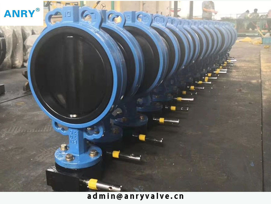 Manual NBR Seats Cast Iron Butterfly Valve PN16 Simple Structure
