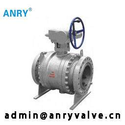 API Ball Valve  CS WCB Body A105+ENP Ball Worm Gear Trunnion Mounted