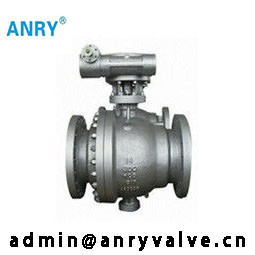 API Ball Valve  CS WCB Body A105+ENP Ball Worm Gear Trunnion Mounted