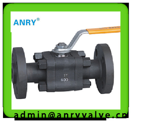 Flanged RF Forged Steel Ball Valve  F304 F316  800lbs 1500lbs 3 Pieces