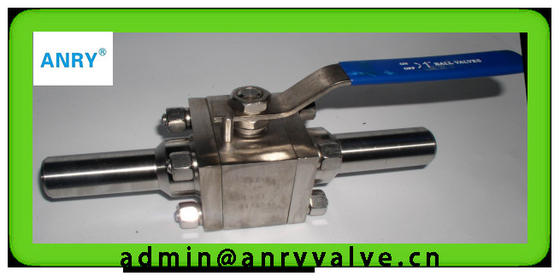 NPT BSP Welding BW  Ball Valve Three Pieces Forged Steel F304 F316 Female