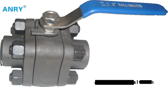 NPT BSP Welding BW  Ball Valve Three Pieces Forged Steel F304 F316 Female