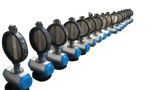 PN16 Double Eccentric Stainless Steel Butterfly Valve  With Gearbox