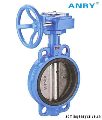 150LB Fluorine Rubber Wafer Style Butterfly Valve Low Pressure