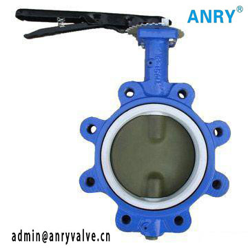 Soft Sealing Stainless Steel PTFE Seats CI Body  Wafer Lug Type Butterfly Valve