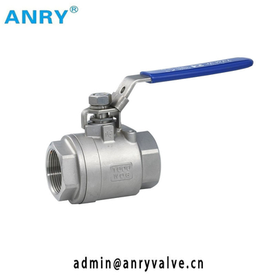 2pc 1000 WOG SS304 CF8M PTFE Seat Lever Ball Valve