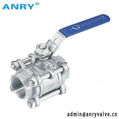 1 Inch 3 Piece Socket Weld NPT BSP CF8 CF8M SS316 Body PTFE RPTFE PEEK Seat Liquid  Ball Valve